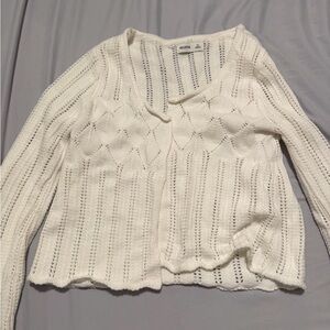 Hollister Cream Knit Cardigan